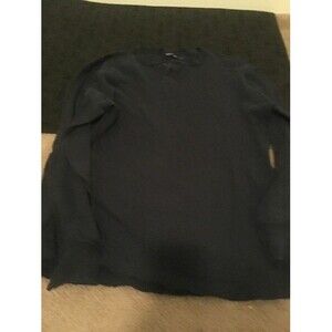 Nautica Men's Long Sleeve Thermal Under Shirt Top Size Medium Blue